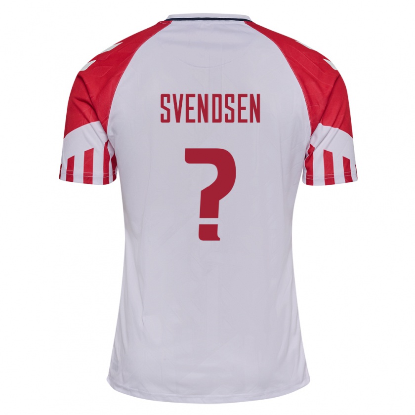 Kandiny Herren Dänische Tjalfe Svendsen #0 Weiß Auswärtstrikot Trikot 24-26 T-Shirt