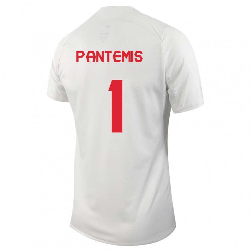 Kandiny Herren Kanadische James Pantemis #1 Weiß Auswärtstrikot Trikot 24-26 T-Shirt