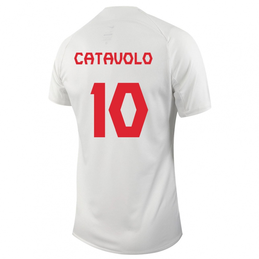 Kandiny Herren Kanadische Matthew Catavolo #10 Weiß Auswärtstrikot Trikot 24-26 T-Shirt