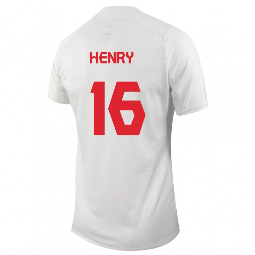 Kandiny Herren Kanadische Maël Henry #16 Weiß Auswärtstrikot Trikot 24-26 T-Shirt