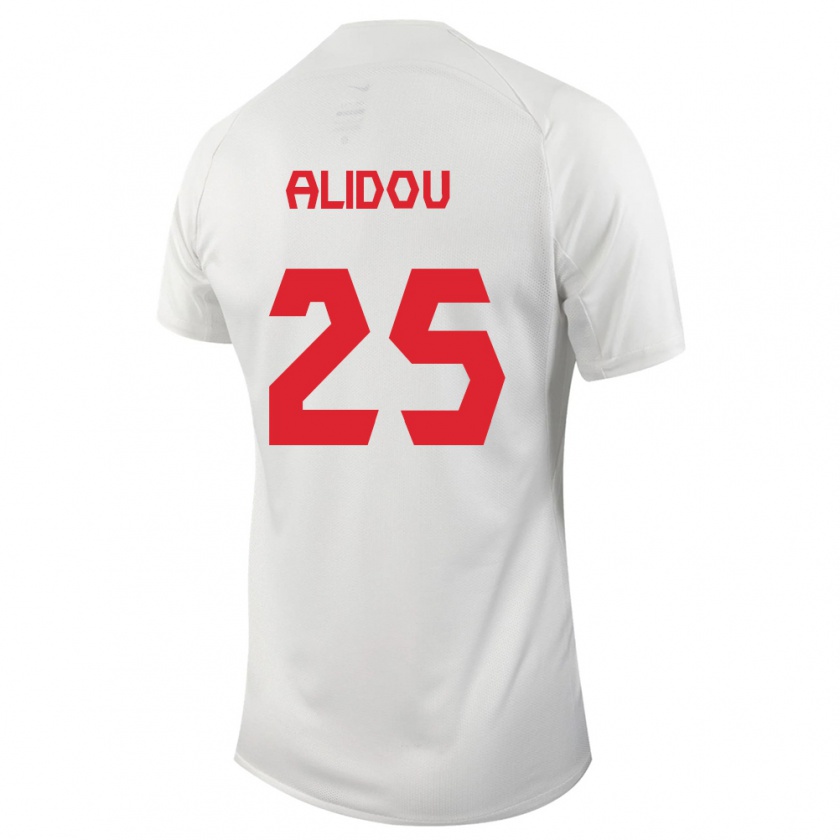 Kandiny Herren Kanadische Marie-Yasmine Alidou #25 Weiß Auswärtstrikot Trikot 24-26 T-Shirt