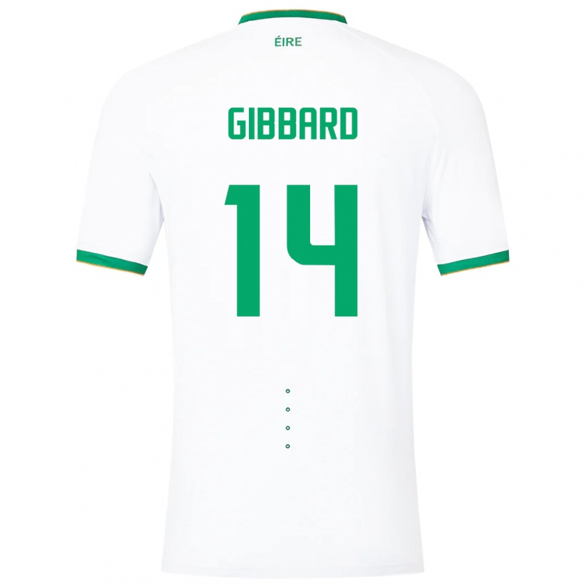 Kandiny Herren Irische Joseph Gibbard #14 Weiß Auswärtstrikot Trikot 24-26 T-Shirt