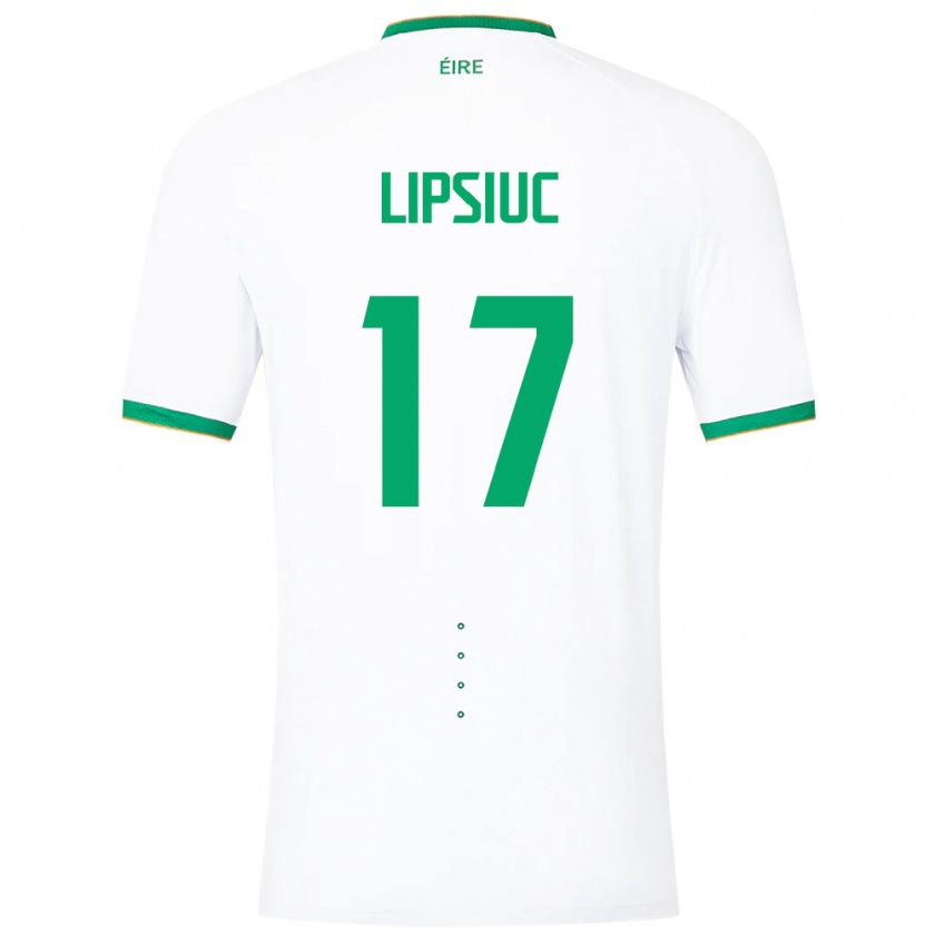 Kandiny Herren Irische Darius Lipsiuc #17 Weiß Auswärtstrikot Trikot 24-26 T-Shirt