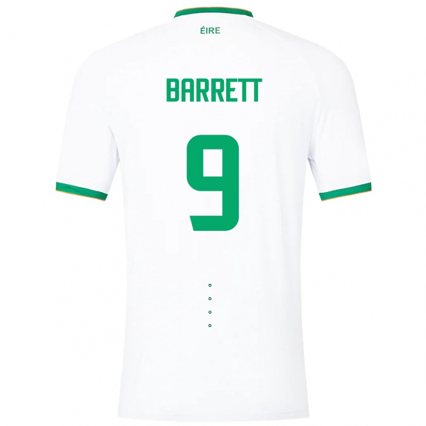 Kandiny Herren Irische Amber Barrett #9 Weiß Auswärtstrikot Trikot 24-26 T-Shirt