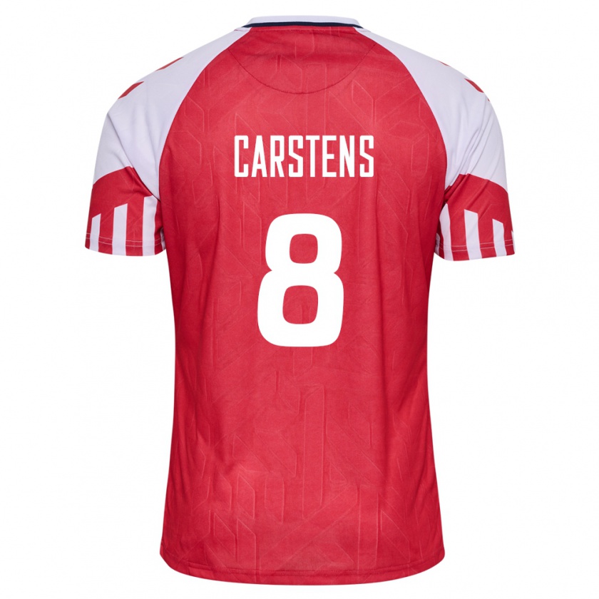 Kandiny Damen Dänische Signe Carstens #8 Rot Heimtrikot Trikot 24-26 T-Shirt