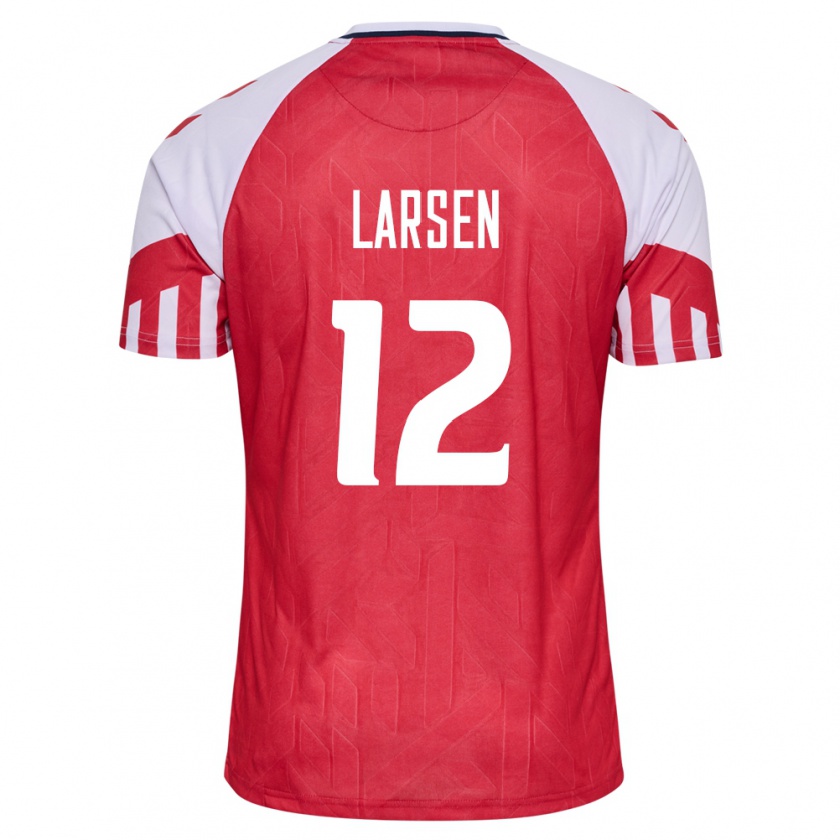 Kandiny Damen Dänische Stine Larsen #12 Rot Heimtrikot Trikot 24-26 T-Shirt