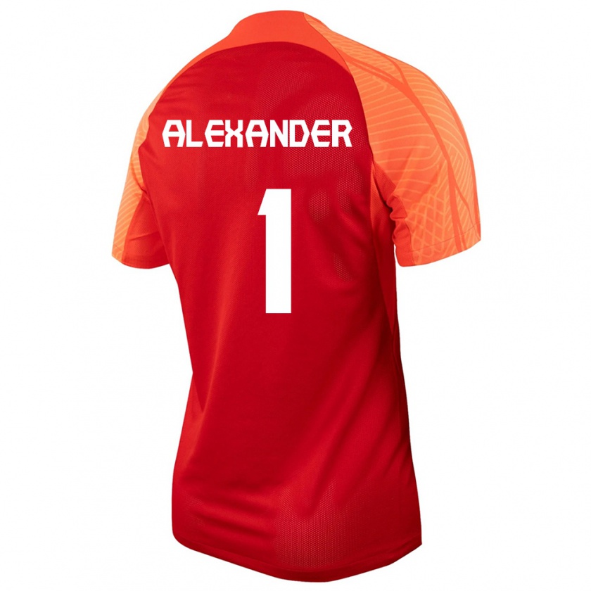Kandiny Damen Kanadische Ben Alexander #1 Orangefarben Heimtrikot Trikot 24-26 T-Shirt