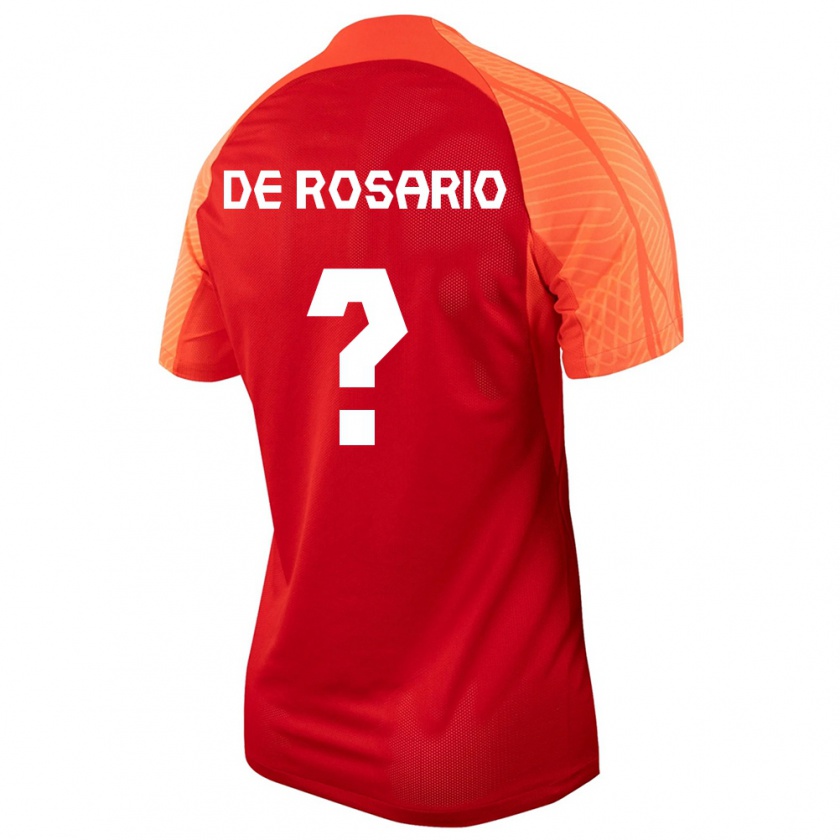 Kandiny Damen Kanadische Adisa De Rosario #0 Orangefarben Heimtrikot Trikot 24-26 T-Shirt