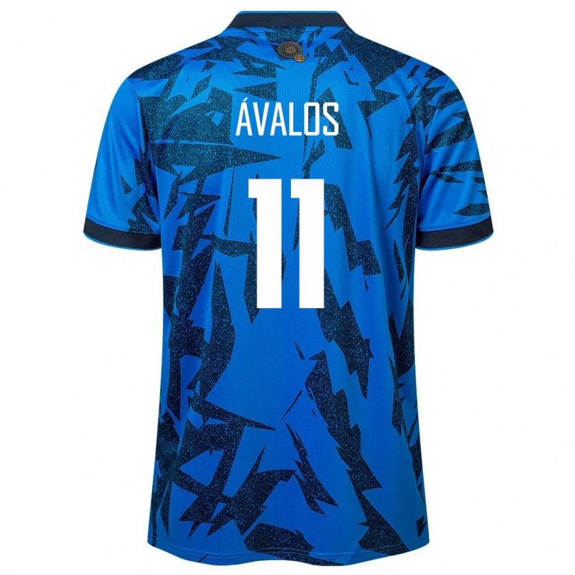Kandiny Damen El Salvador Raúl Ávalos #11 Blau Heimtrikot Trikot 24-26 T-Shirt
