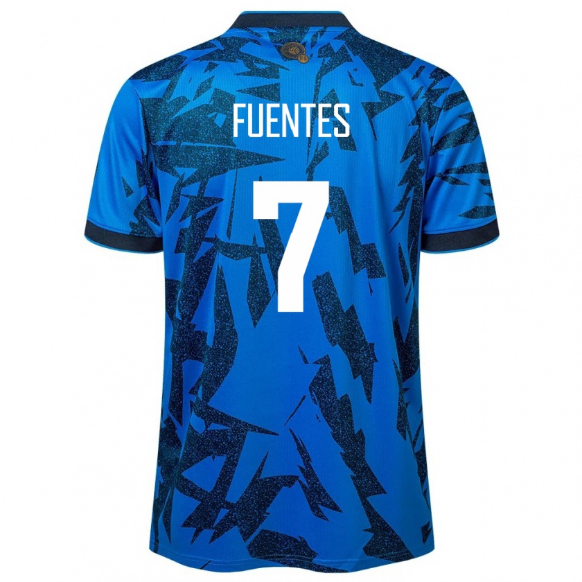 Kandiny Damen El Salvador Danielle Fuentes #7 Blau Heimtrikot Trikot 24-26 T-Shirt