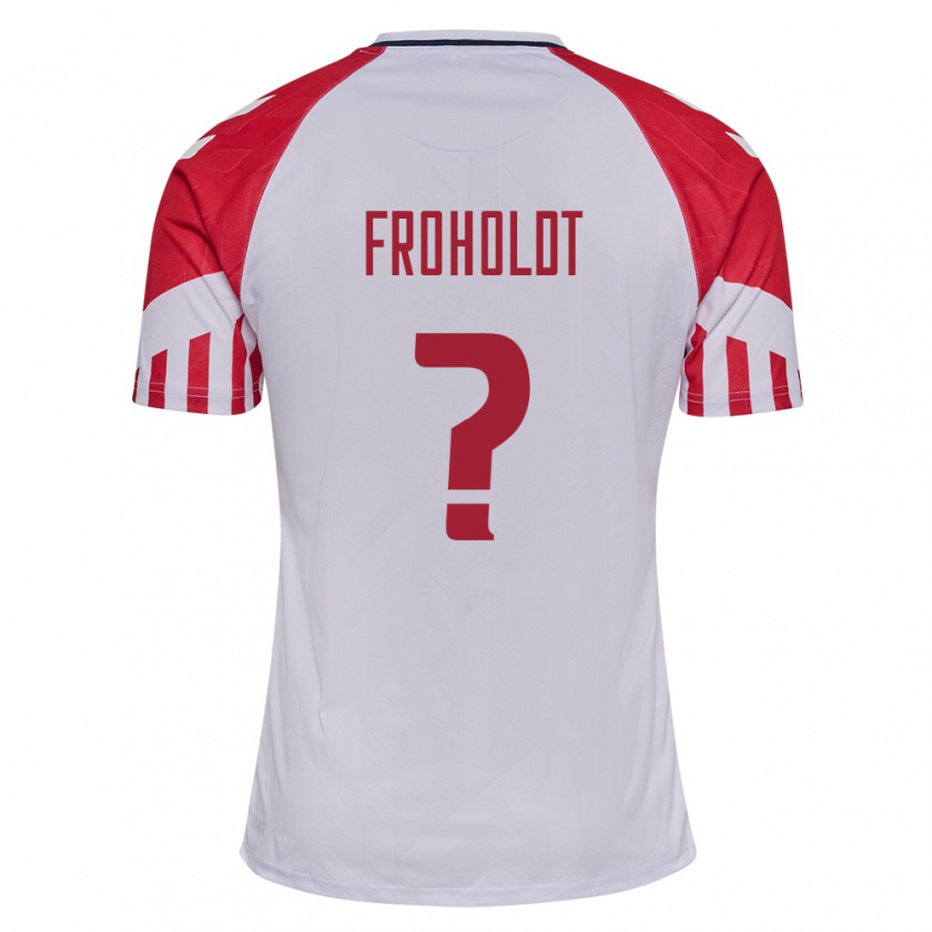 Kandiny Damen Dänische Victor Froholdt #0 Weiß Auswärtstrikot Trikot 24-26 T-Shirt