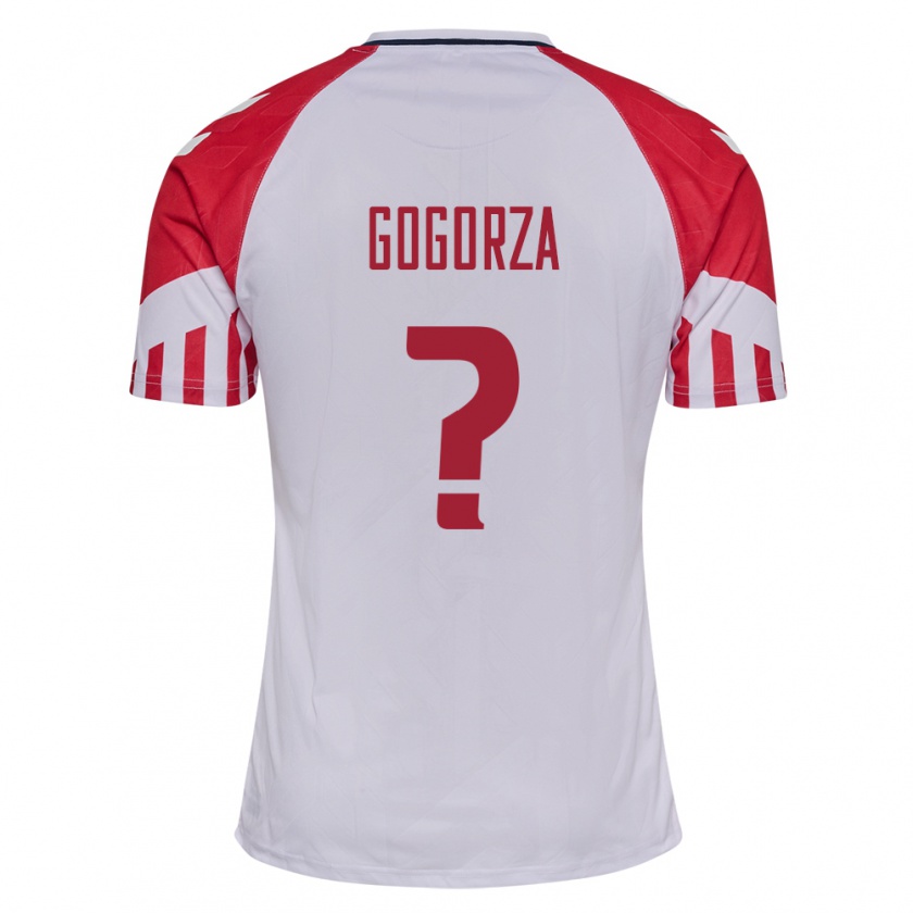 Kandiny Damen Dänische Mikel Gogorza #0 Weiß Auswärtstrikot Trikot 24-26 T-Shirt