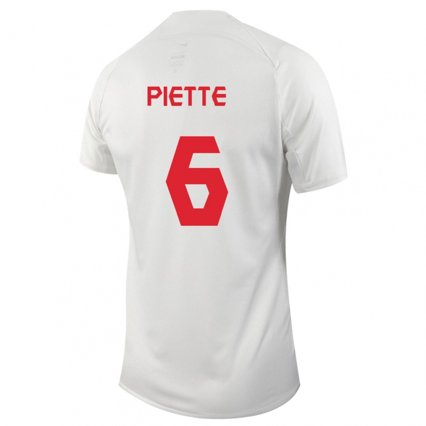 Kandiny Damen Kanadische Samuel Piette #6 Weiß Auswärtstrikot Trikot 24-26 T-Shirt