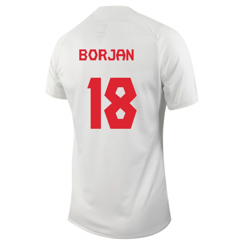 Kandiny Damen Kanadische Milan Borjan #18 Weiß Auswärtstrikot Trikot 24-26 T-Shirt