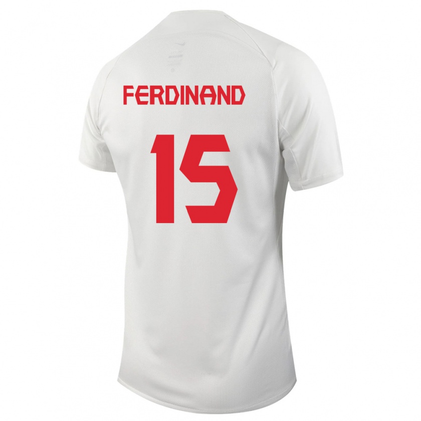 Kandiny Damen Kanadische Keesean Ferdinand #15 Weiß Auswärtstrikot Trikot 24-26 T-Shirt