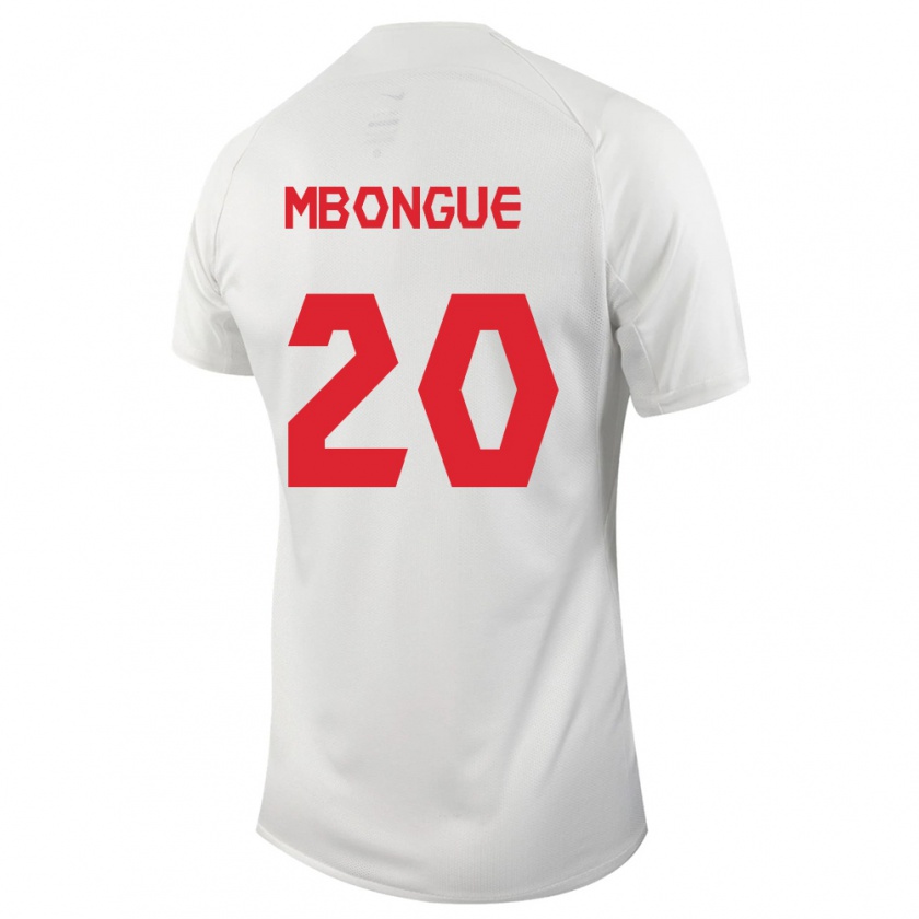 Kandiny Damen Kanadische Hugo Mbongue #20 Weiß Auswärtstrikot Trikot 24-26 T-Shirt