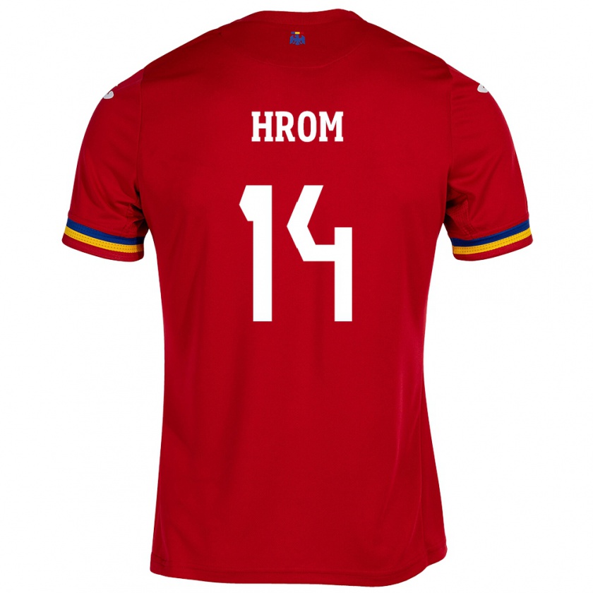 Kandiny Damen Rumänische Darian Hrom #14 Rot Auswärtstrikot Trikot 24-26 T-Shirt