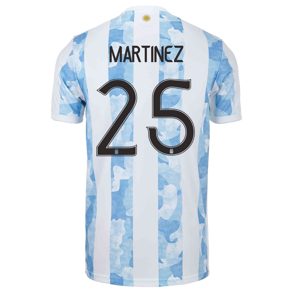 Kinder Argentinische Fussballnationalmannschaft Lisandro Martinez #25 Heimtrikot Blau Weiss 2021 Trikot