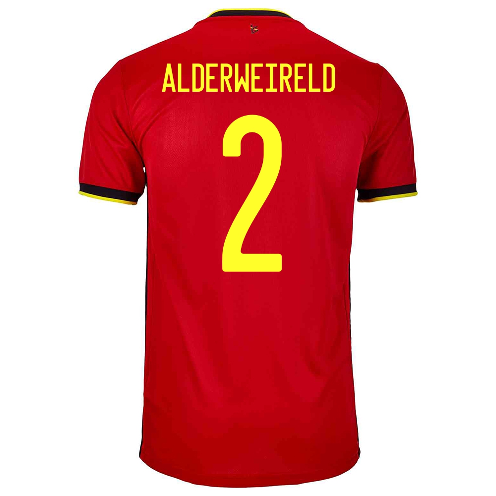 Damen Belgische Fussballnationalmannschaft Toby Alderweireld #2 Heimtrikot Rot 2021 Trikot