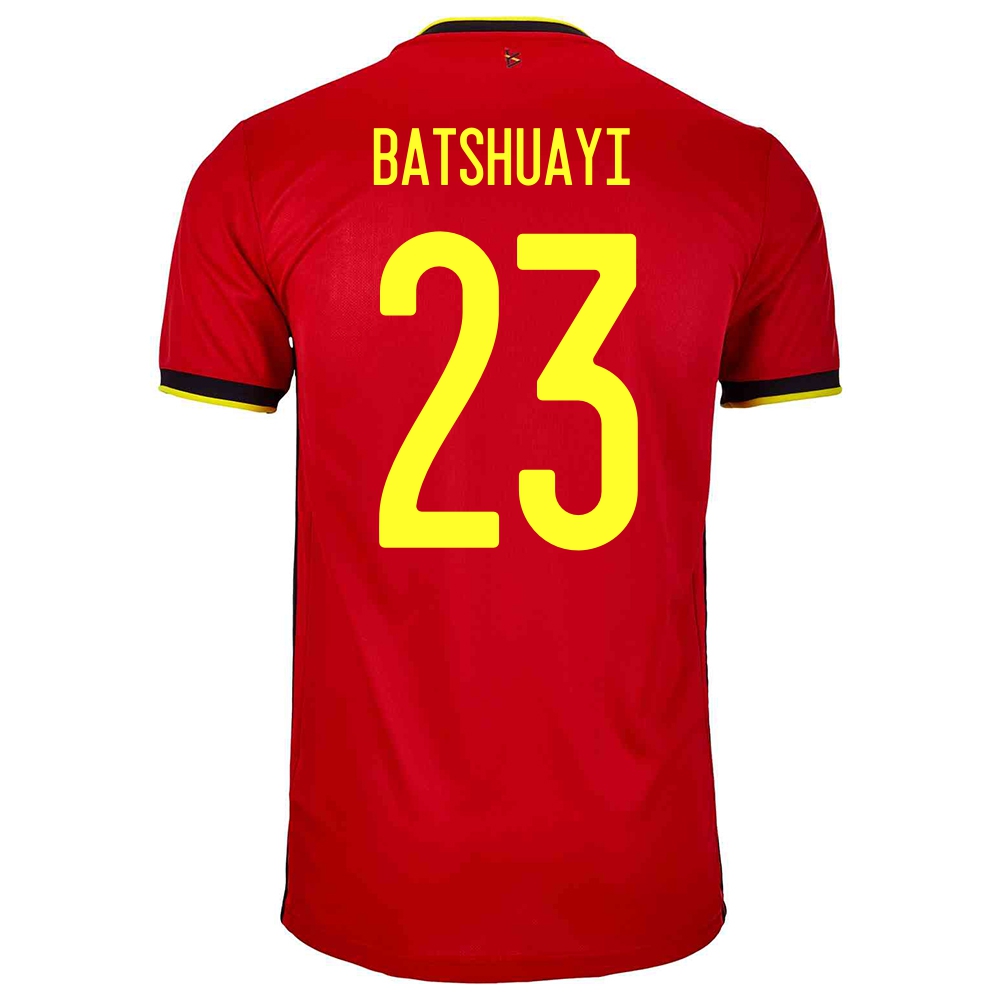 Kinder Belgische Fussballnationalmannschaft Michy Batshuayi #23 Heimtrikot Rot 2021 Trikot