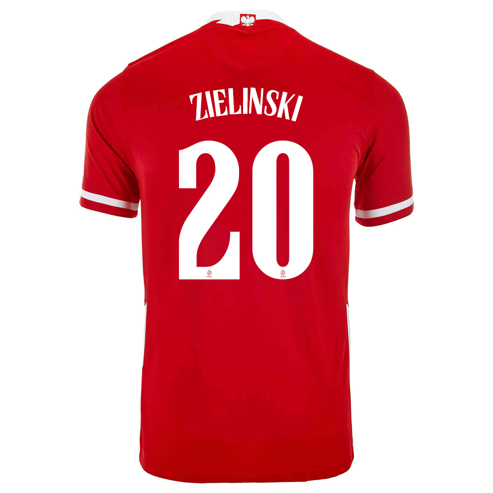 Herren Polnische Fussballnationalmannschaft Piotr Zielinski #20 Heimtrikot Rot 2021 Trikot