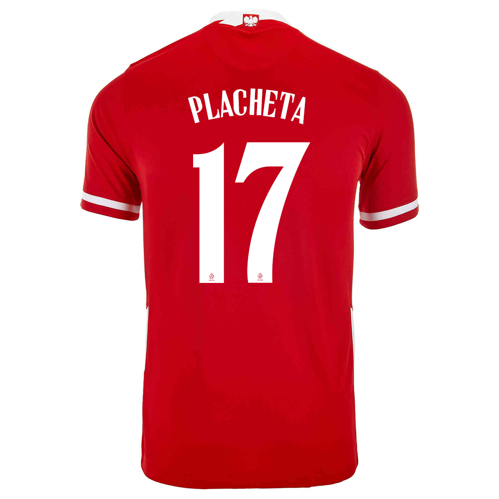 Herren Polnische Fussballnationalmannschaft Przemyslaw Placheta #17 Heimtrikot Rot 2021 Trikot