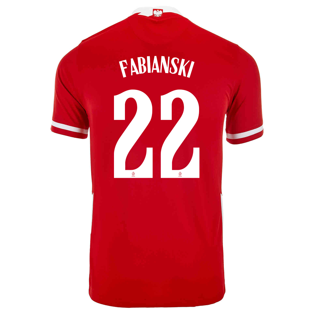 Herren Polnische Fussballnationalmannschaft Lukasz Fabianski #22 Heimtrikot Rot 2021 Trikot