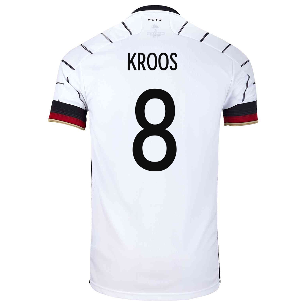 Damen Deutsche Fussballnationalmannschaft Toni Kroos #8 Heimtrikot Weiß 2021 Trikot