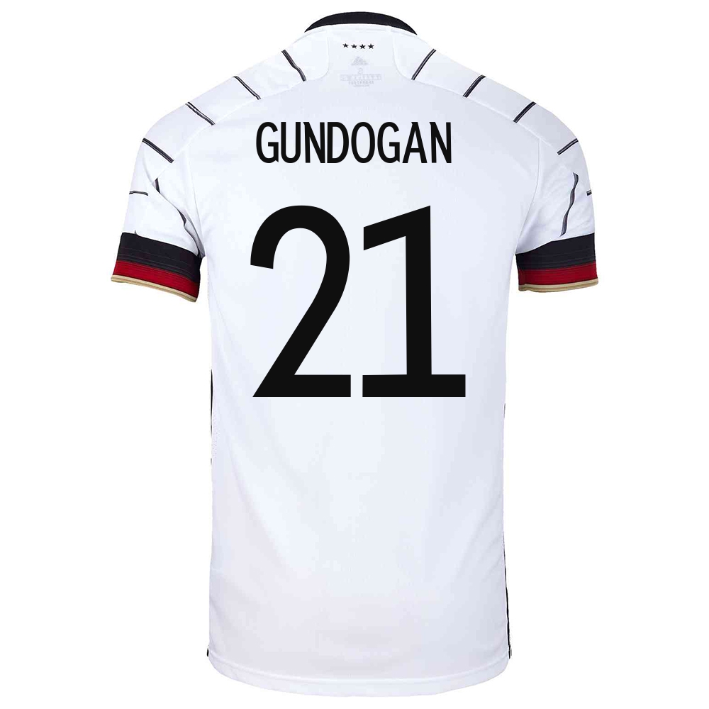 Damen Deutsche Fussballnationalmannschaft Ilkay Gundogan #21 Heimtrikot Weiß 2021 Trikot