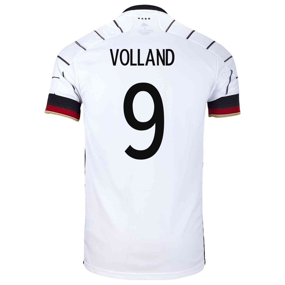 Kinder Deutsche Fussballnationalmannschaft Kevin Volland #9 Heimtrikot Weiß 2021 Trikot