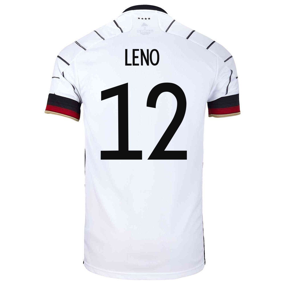Damen Deutsche Fussballnationalmannschaft Bernd Leno #12 Heimtrikot Weiß 2021 Trikot