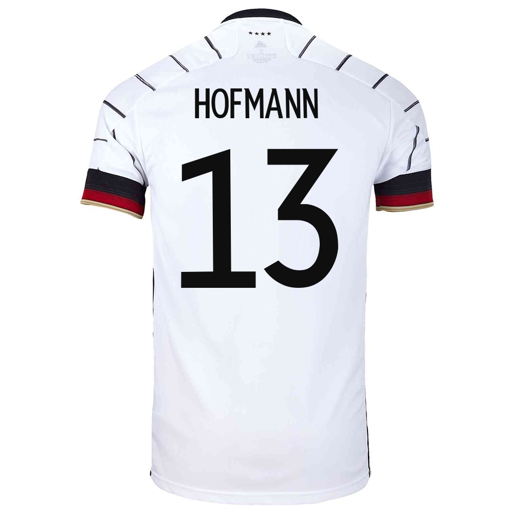 Herren Deutsche Fussballnationalmannschaft Jonas Hofmann #13 Heimtrikot Weiß 2021 Trikot