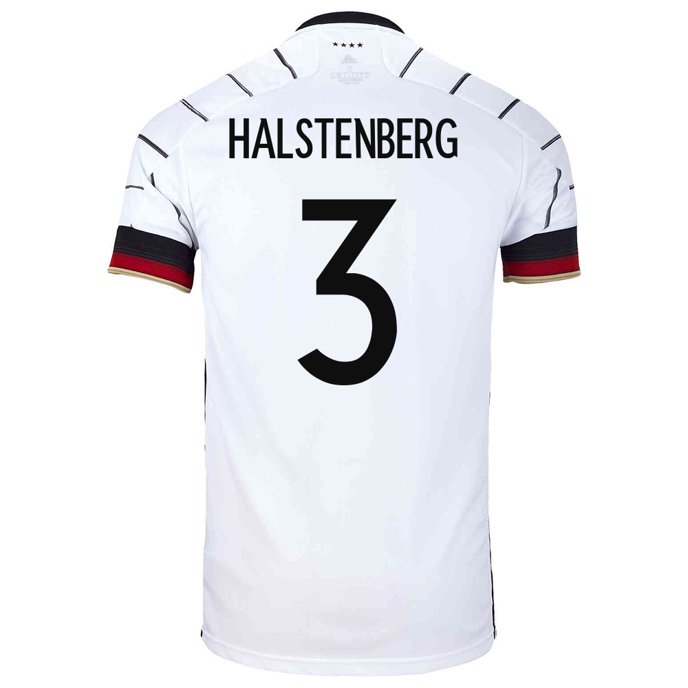 Herren Deutsche Fussballnationalmannschaft Marcel Halstenberg #3 Heimtrikot Weiß 2021 Trikot
