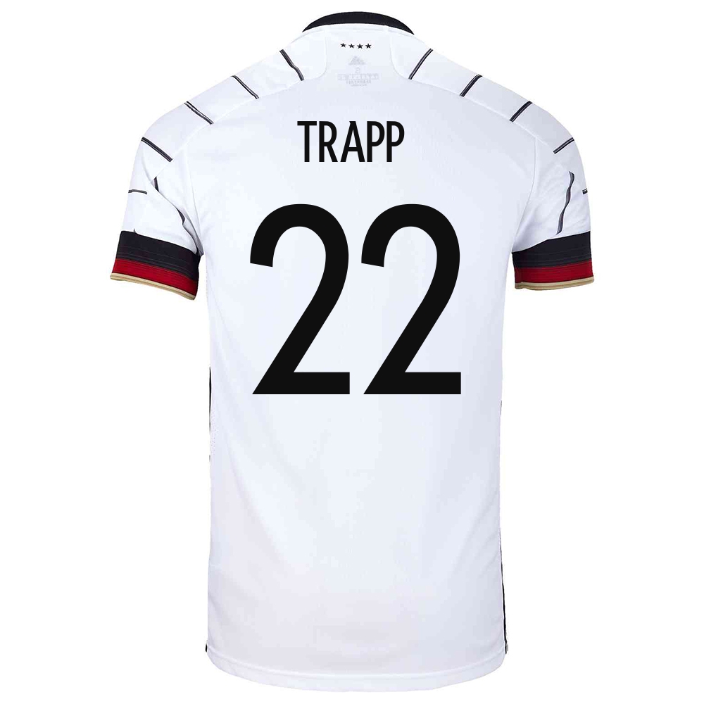 Kinder Deutsche Fussballnationalmannschaft Kevin Trapp #22 Heimtrikot Weiß 2021 Trikot