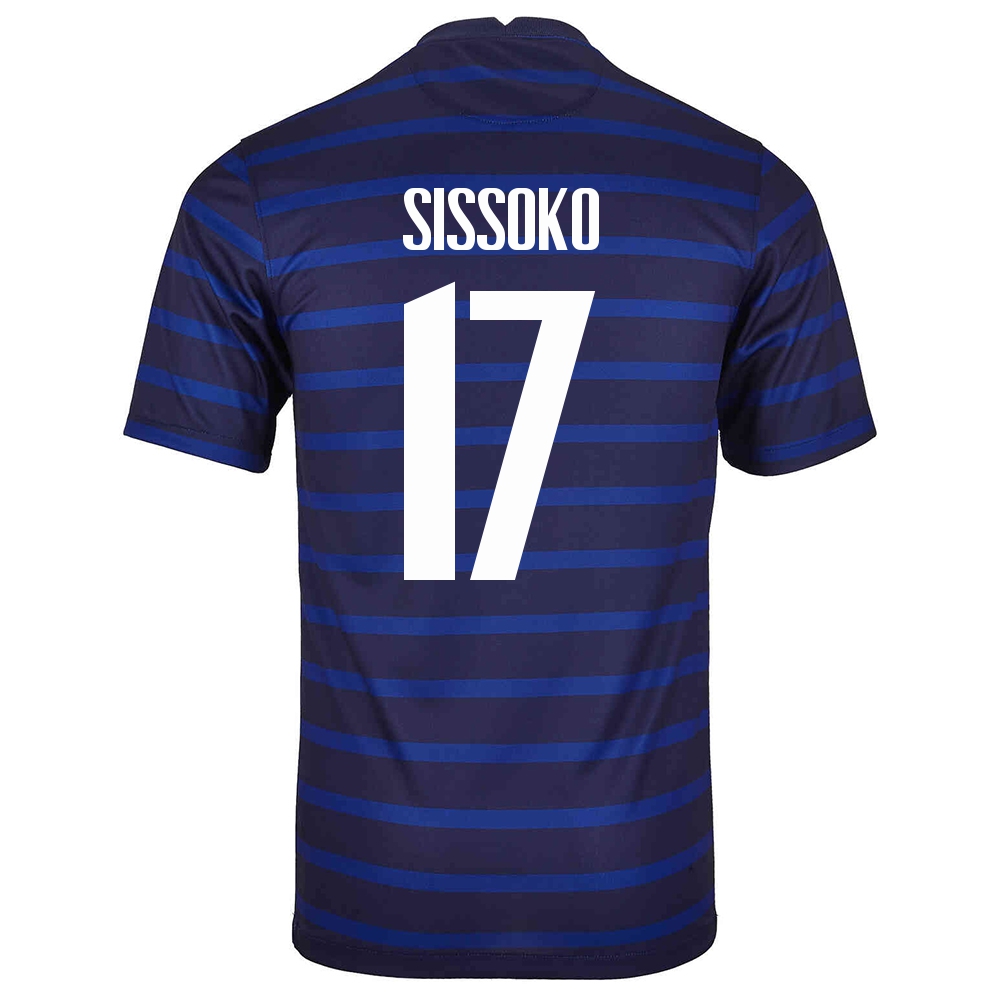 Damen Französische Fussballnationalmannschaft Moussa Sissoko #17 Heimtrikot Dunkelblau 2021 Trikot
