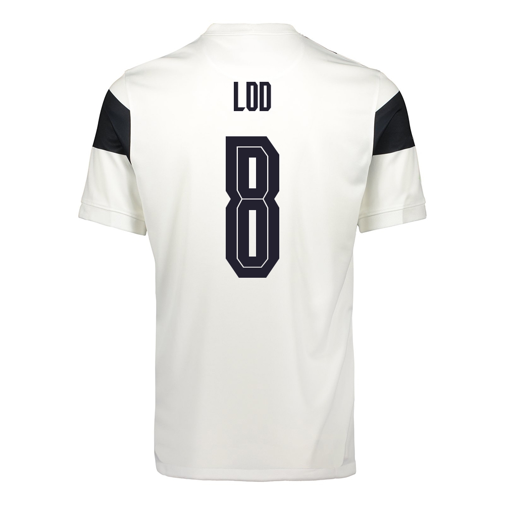 Herren Finnische Fussballnationalmannschaft Robin Lod #8 Heimtrikot Weiß 2021 Trikot