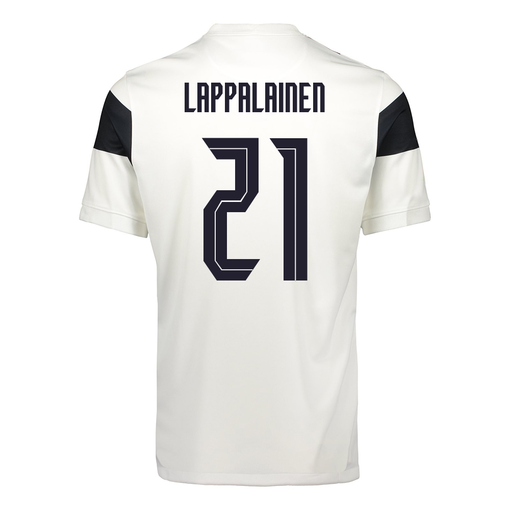 Herren Finnische Fussballnationalmannschaft Lassi Lappalainen #21 Heimtrikot Weiß 2021 Trikot