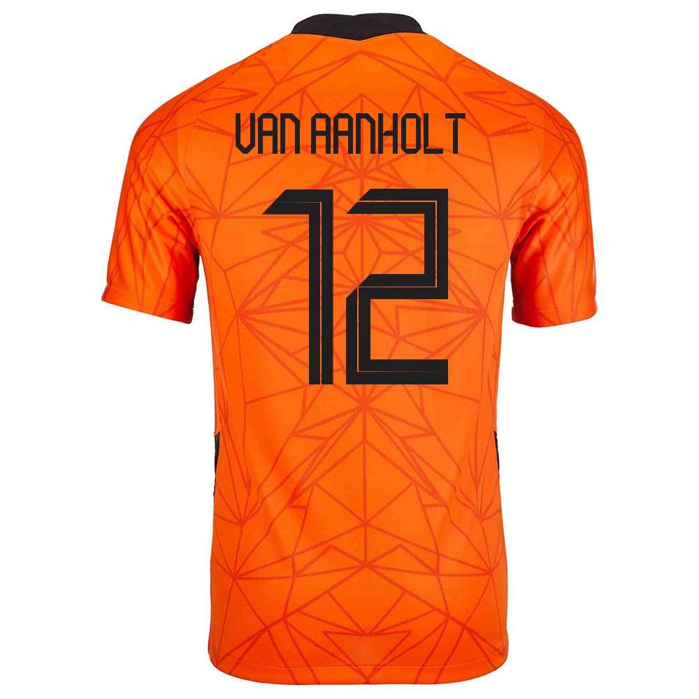 Herren Niederländische Fussballnationalmannschaft Patrick Van Aanholt #12 Heimtrikot Orangefarben 2021 Trikot