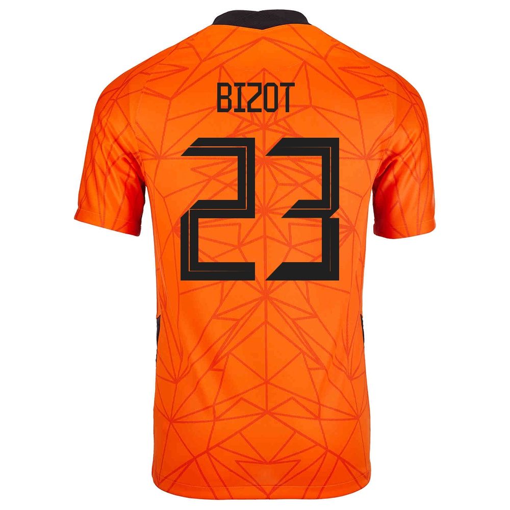 Damen Niederländische Fussballnationalmannschaft Marco Bizot #23 Heimtrikot Orangefarben 2021 Trikot