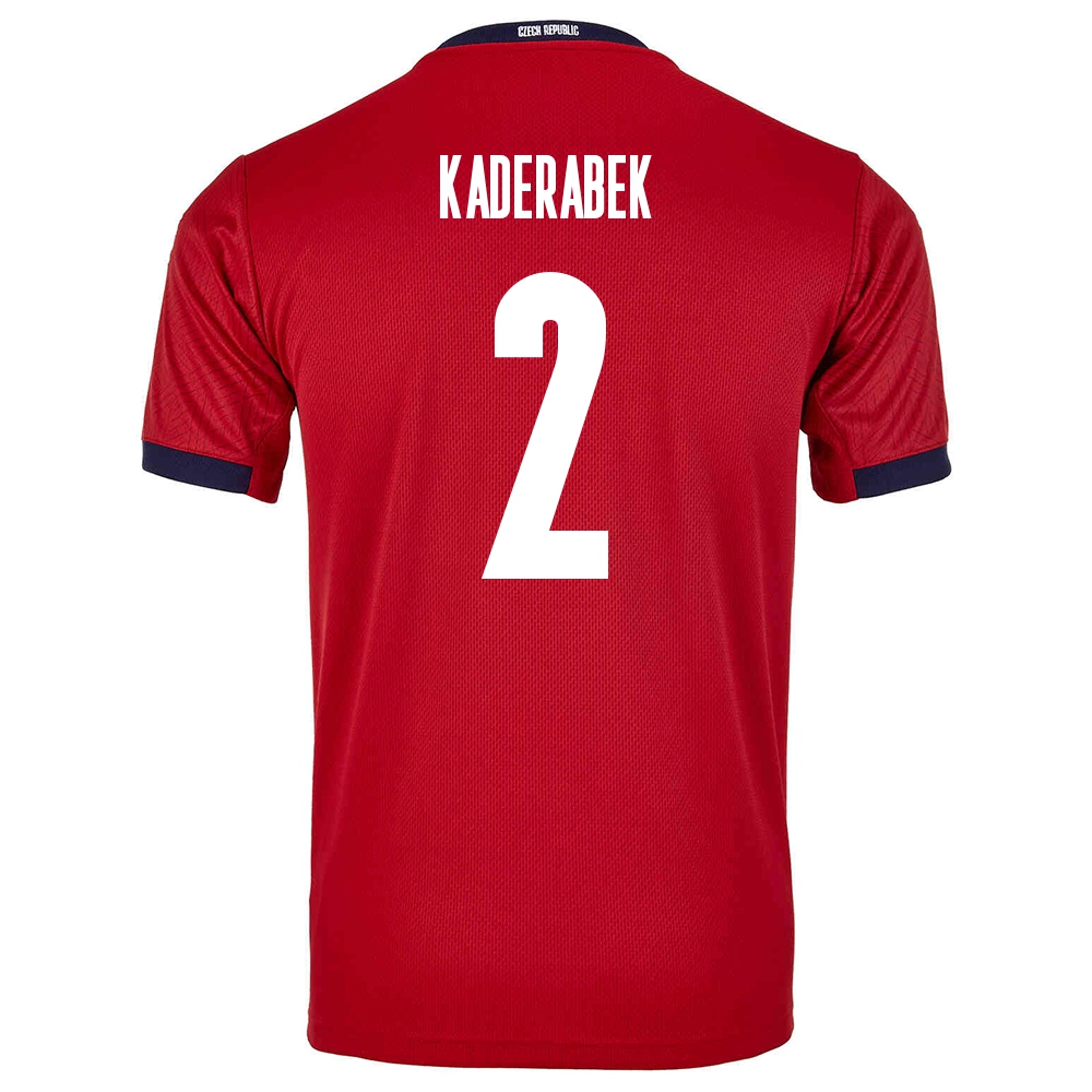 Kinder Tschechische Fussballnationalmannschaft Pavel Kaderabek #2 Heimtrikot Rot 2021 Trikot