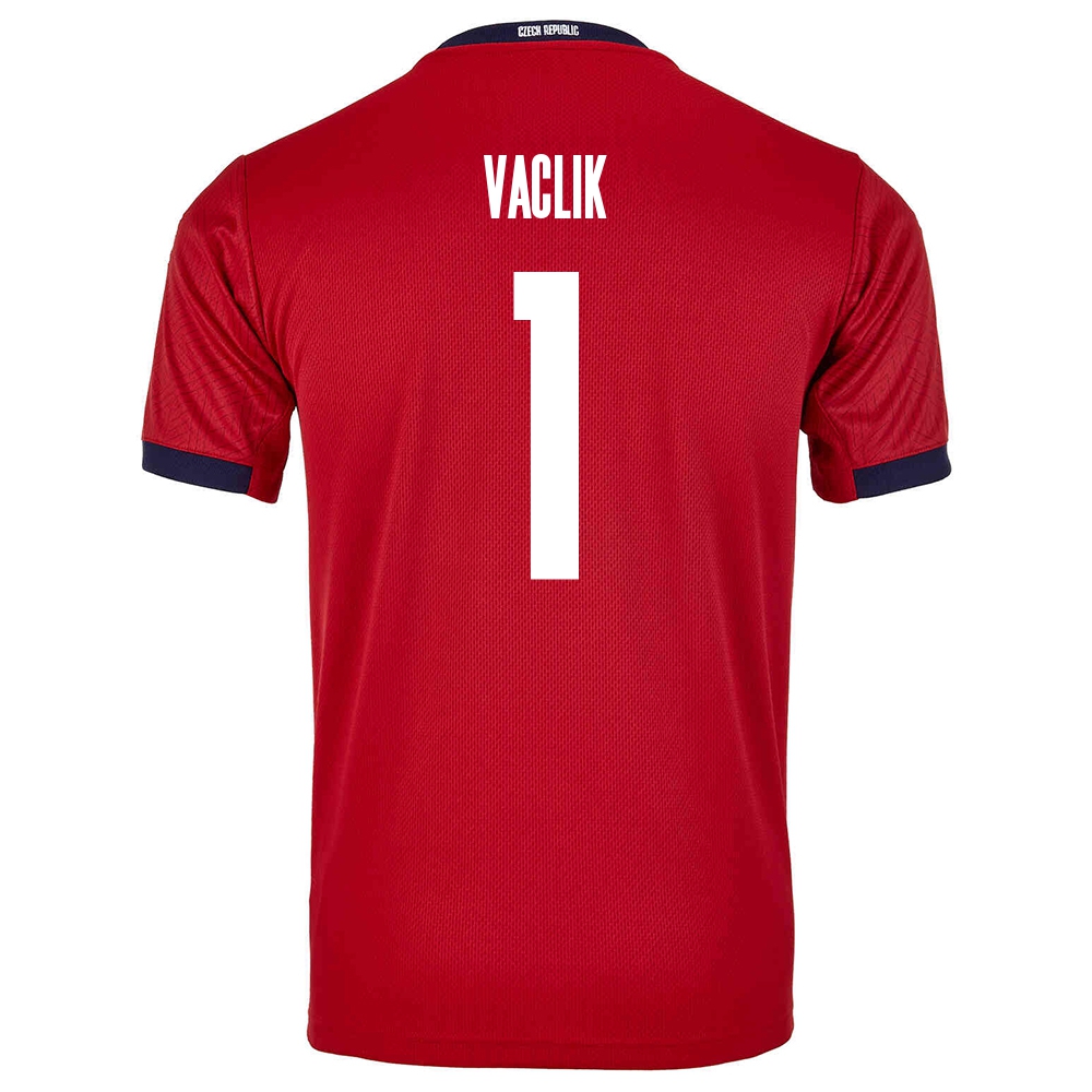 Herren Tschechische Fussballnationalmannschaft Tomas Vaclik #1 Heimtrikot Rot 2021 Trikot