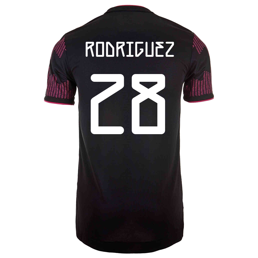 Herren Mexikanische Fussballnationalmannschaft Carlos Rodriguez #28 Heimtrikot Rosenrot 2021 Trikot