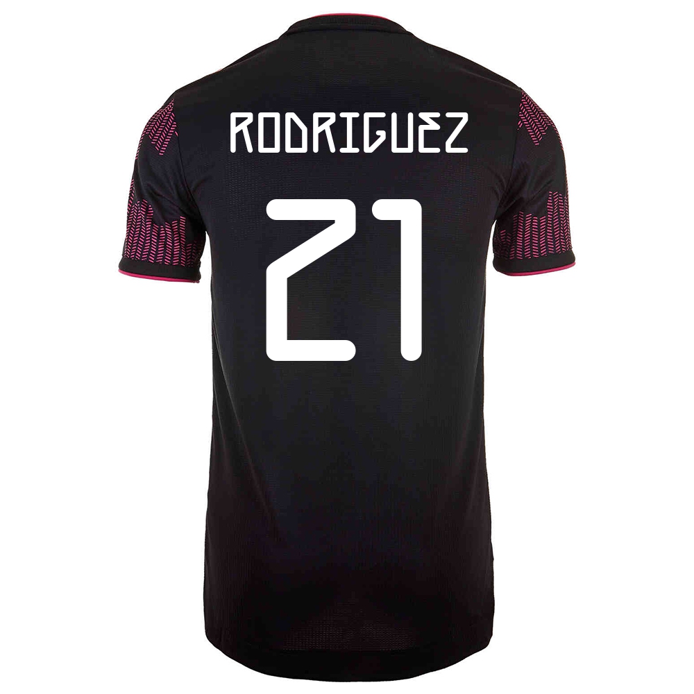 Herren Mexikanische Fussballnationalmannschaft Luis Rodriguez #21 Heimtrikot Rosenrot 2021 Trikot