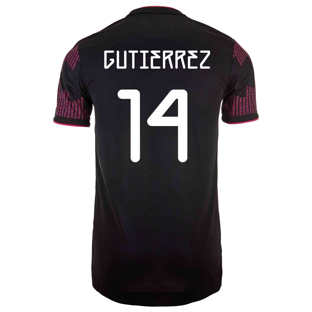 Herren Mexikanische Fussballnationalmannschaft Erick Gutierrez #14 Heimtrikot Rosenrot 2021 Trikot