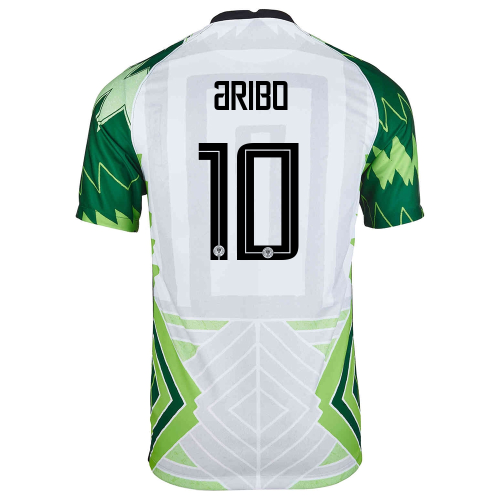 Kinder Nigerianische Fussballnationalmannschaft Joe Aribo #10 Heimtrikot Grün Weiß 2021 Trikot