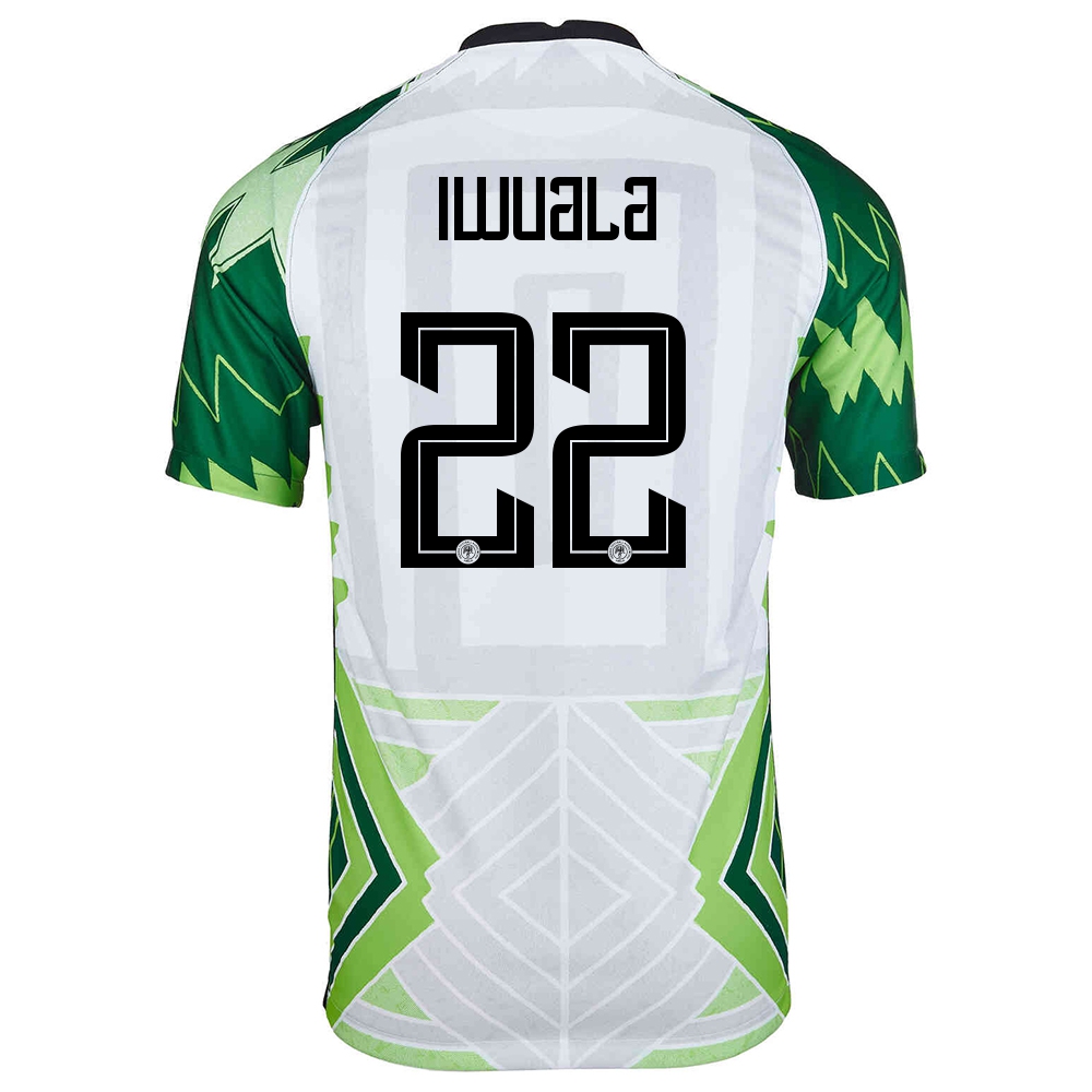 Damen Nigerianische Fussballnationalmannschaft Anayo Iwuala #22 Heimtrikot Grün Weiß 2021 Trikot