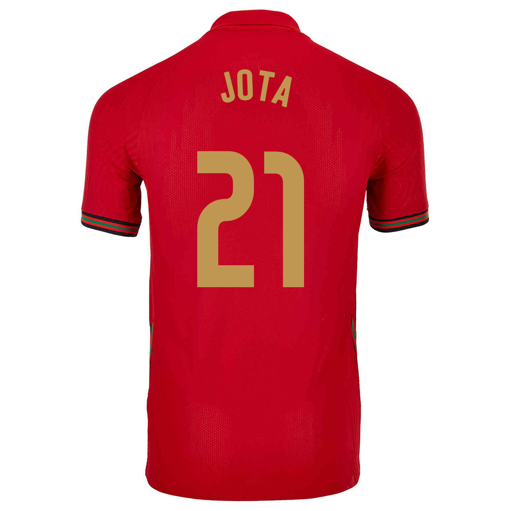 Herren Portugiesische Fussballnationalmannschaft Diogo Jota #21 Heimtrikot Rot 2021 Trikot