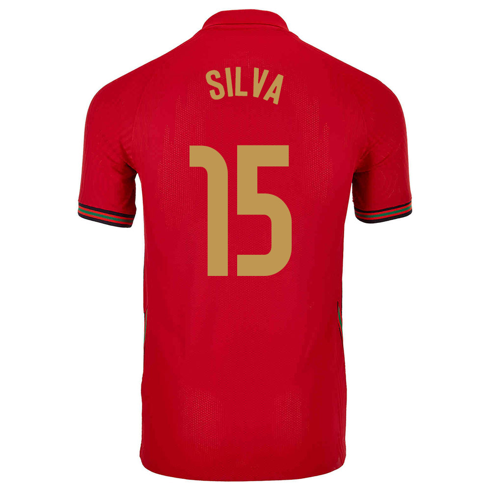 Damen Portugiesische Fussballnationalmannschaft Rafa Silva #15 Heimtrikot Rot 2021 Trikot