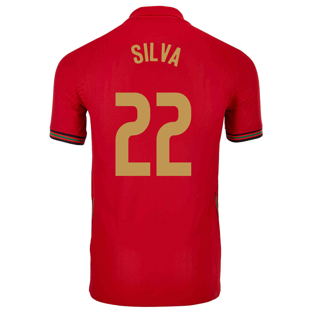 Herren Portugiesische Fussballnationalmannschaft Rui Silva #22 Heimtrikot Rot 2021 Trikot