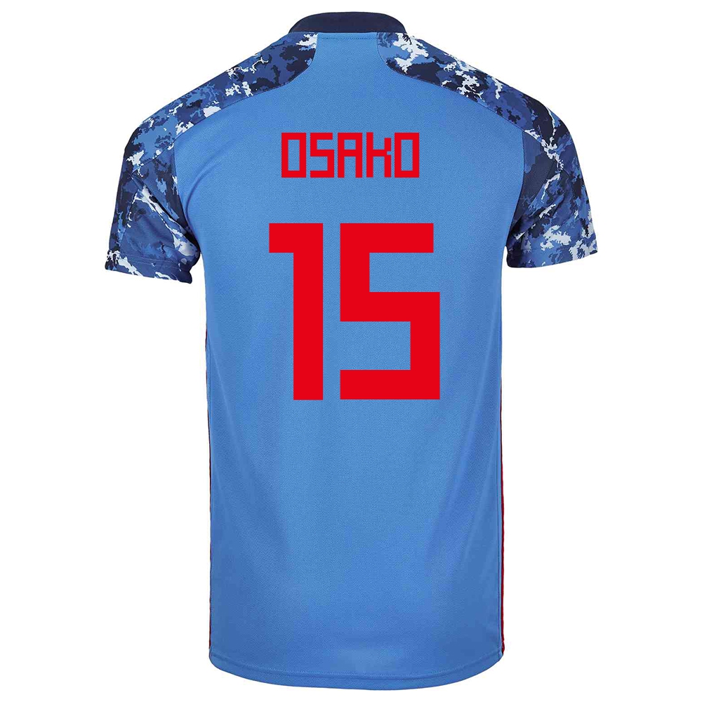 Herren Japanische Fussballnationalmannschaft Yuya Osako #15 Heimtrikot Dunkelblau 2021 Trikot